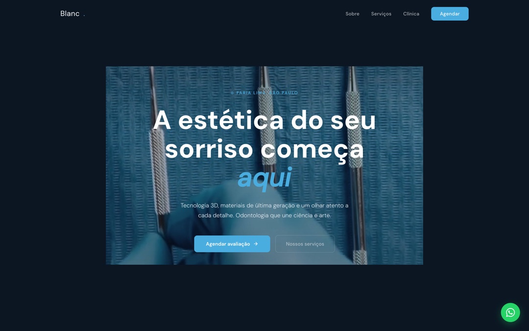 Preview of the Blanc Dental website