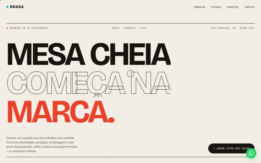 Preview of the BRASA Studio website